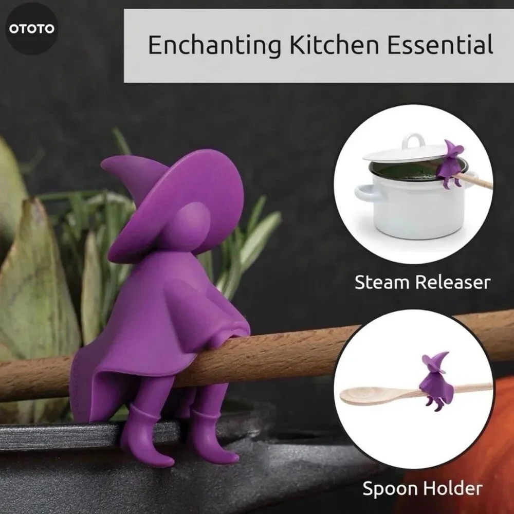 OTOTO Agatha Spoon Rest / Holder & Steam Releaser - 1.77” x 2.95” - Silicone